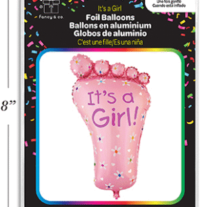 It's a Girl Balloon 45x79cm (Foot Design) (Pk/12)
