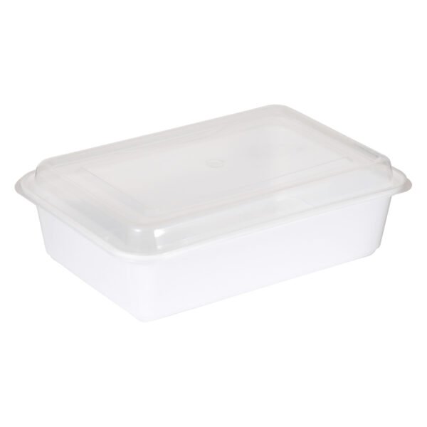 RECTANGULAR TAKE OUT PP CONT 1250ml w/LID 5/PK X 12/CS - Image 2