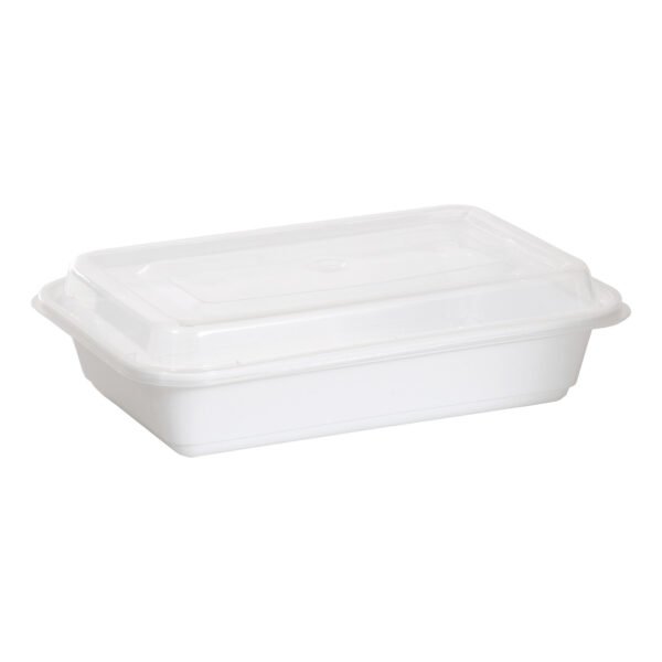 RECTANGULAR TAKE OUT PP CONT. 475ml w/LID 8/PK X 12/CS - Image 2