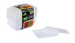 RECTANGULAR TAKE OUT PP CONT. 475ml w/LID 15/PK X 12/CS