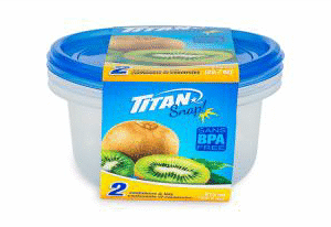 TITAN SNAP ROUND FOOD CONTAINER 615ML 2/PK X 12/CS