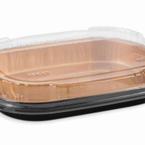 TITAN 22oz SM. BLK/GOLD ENTREE CONTAINER WITH LID 4x25 SETS/CS