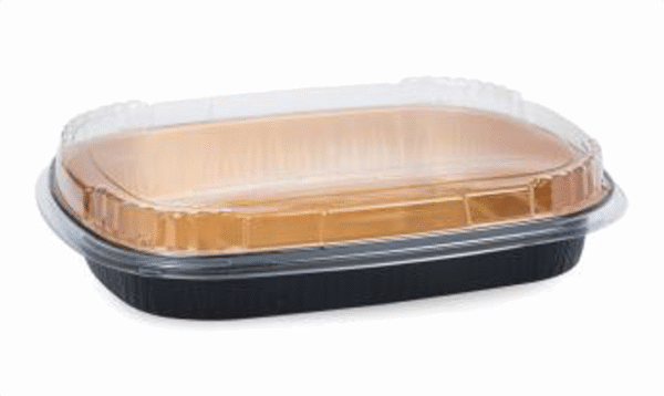 TITAN 72oz LG BLK/GOLD ENTREE CONTAINER WITH LID 2x25 SETS/CS
