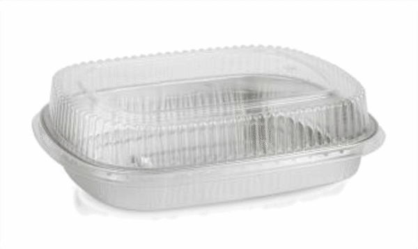 TITAN 72oz LG. SILVER ENTREE CONT. HIGH DOME LID 2x25 SETS/CS