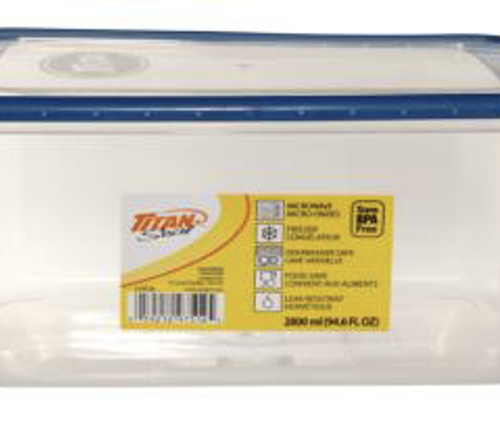 LARGE TALL RECTANGLE FOOD CONTAINER 2.8L 24/CS