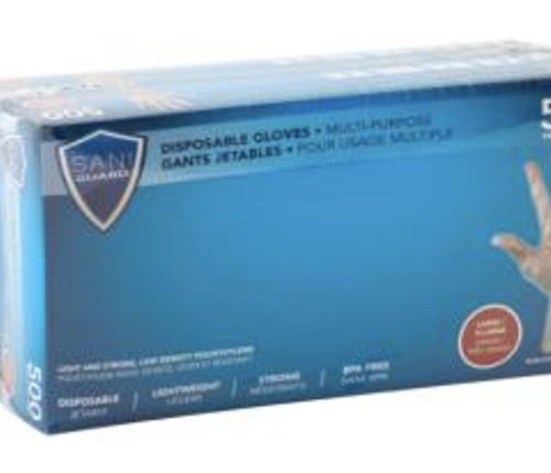 SANI-GUARD DISPOSABLE LDPE GLOVES L/XL 500/PK X 20/CS(1414144)