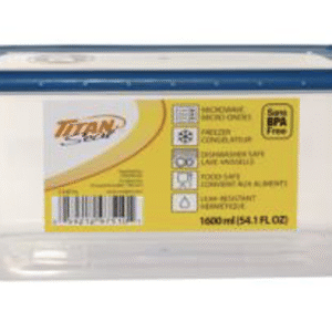 TALL RECTANGLE FOOD CONTAINER 1.6L 24/CS