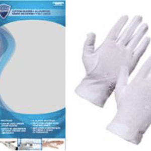 SANI-GUARD PLAIN MEDIUM WHITE COTTON GLOVES 1 PAIR 24/CS 10/MC