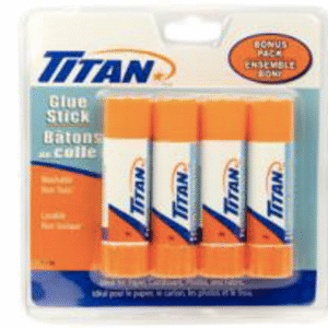 TITAN GLUE STICKS 8G X 4PK / 24CS