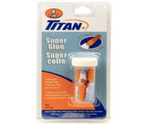 TITAN SUPER GLUE 1G 4/PK x 24/CS x 6/MC