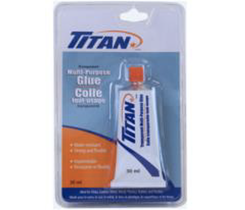 TITAN TRANSPARENT MULTI-PURPOSE GLUE 30ML 12/CS