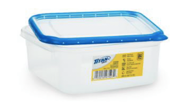 TITAN SEAL SHORT SQUARE FOOD CONTAINER 0.85L 24/CS