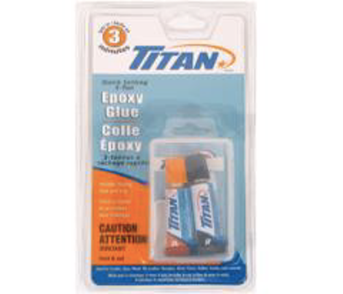 TITAN QUICK SETTING EPOXY GLUE 3ML (NET 6ML) 12CS