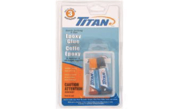 TITAN QUICK SETTING EPOXY GLUE 3ML (NET 6ML) 12CS