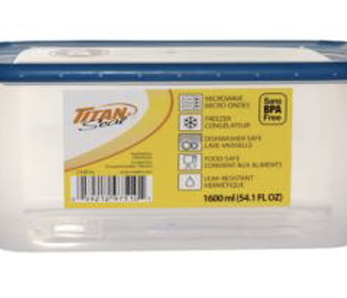 TALL RECTANGLE FOOD CONTAINER 1.6L 24/CS