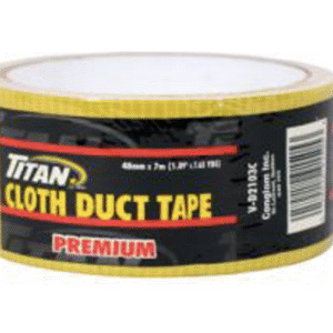 TITAN PREMIUM YELLOW DUCT TAPE 48mm x 7m 24/CS