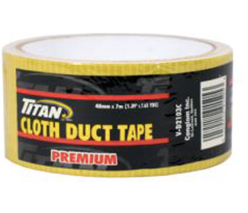 TITAN PREMIUM YELLOW DUCT TAPE 48mm x 7m 24/CS