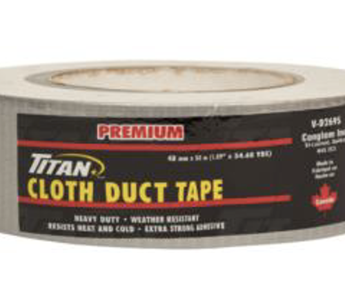 TITAN PREMIUM SILVER DUCT TAPE 48mm x 50m 12/CS