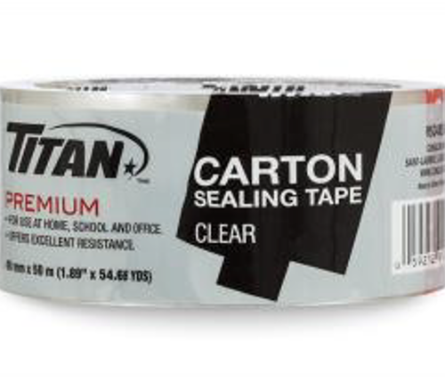 TITAN CLEAR TAPE IND. WRAPPED 48mmx50m 15/CS