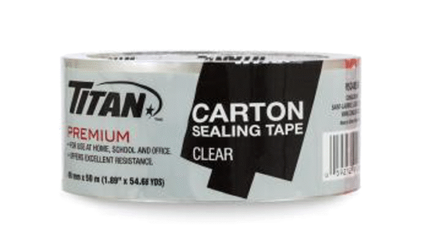 TITAN CLEAR TAPE IND. WRAPPED 48mmx50m 36/CS