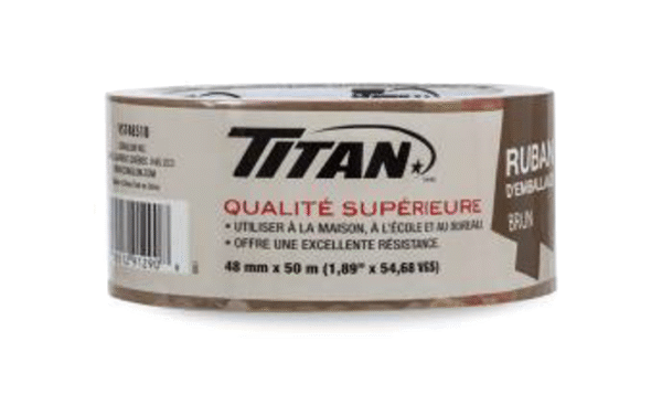 TITAN TAN TAPE INDIVIDUALLY WRAPPED 48mm x 50m 36/CS