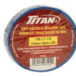 TITAN BLUE P.V.C. ELECTRICAL TAPE 18mm x 20m 12/CASE