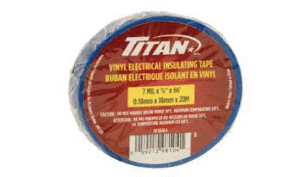 TITAN BLUE P.V.C. ELECTRICAL TAPE 18mm x 20m 12/CASE