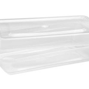 CLEAR BASE RECTANGULAR TAKEOUT CONT. 475ml w/LID 50/PK 96/POD