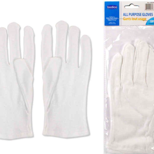 Bodico All Purpose Cotton Gloves (Pair) opp bag w/header (72Pair)