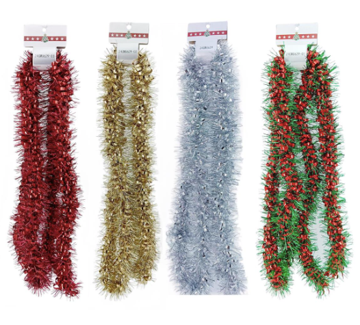 9' Tinsel Garland - Image 2