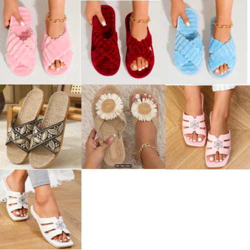 CASUAL SLIPPERS (Size: 7 - 8)