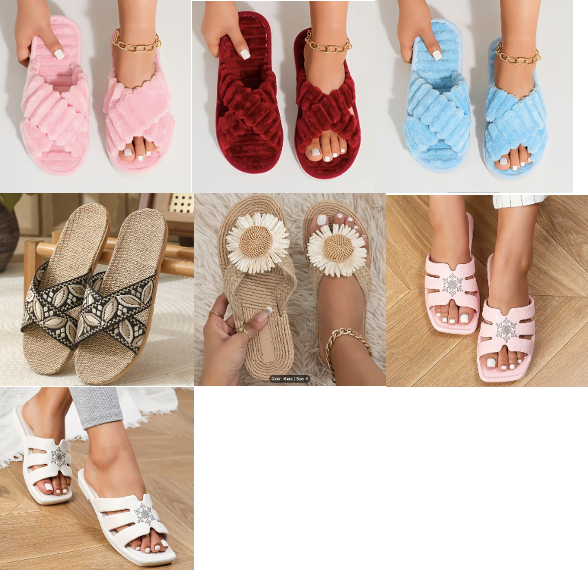 CASUAL SLIPPERS (Size: 7 - 8)