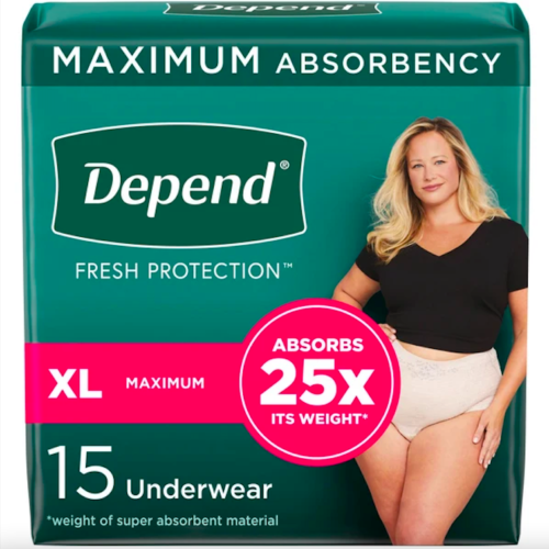 Depend (15PCS) XL Underwear