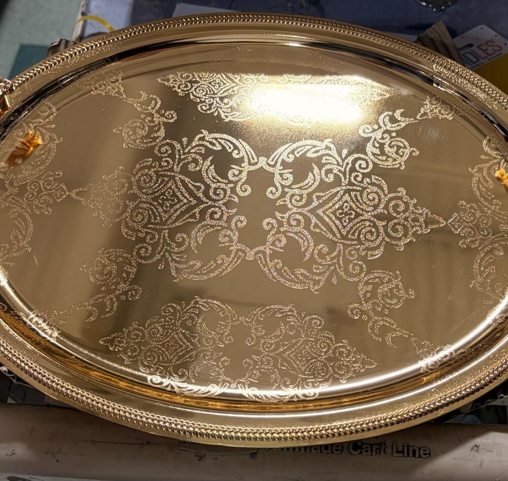 gold tray large