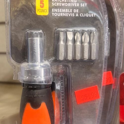 ratcheting screwdriver set (5pcs)