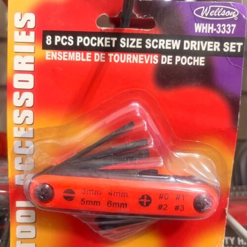 pocket size screw driver set (8pcs)