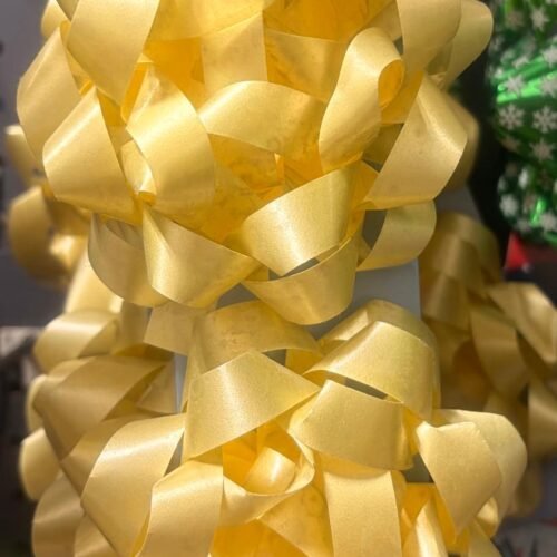 Flower Ribbons Gold (Pk/2)