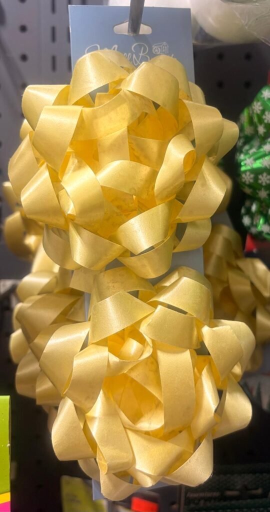 Flower Ribbons Gold (Pk/2)