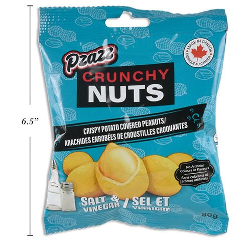 pzazz nuts salt & vinegar 80gm