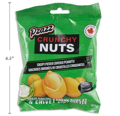 pzazz nuts sour cream & chive 80gm