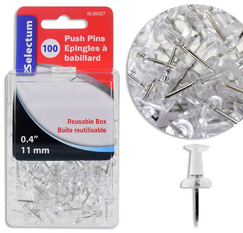 clear push pin (bx100)