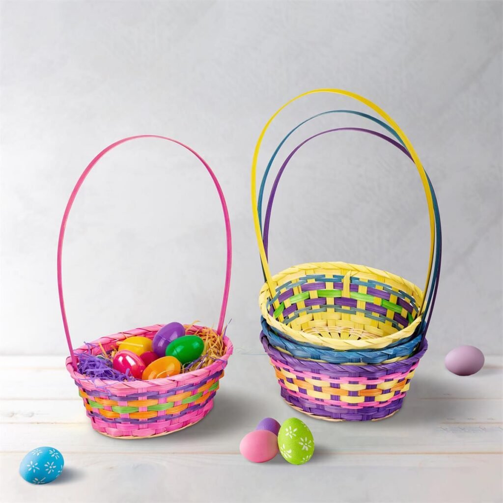 easter bamboo basket 5"