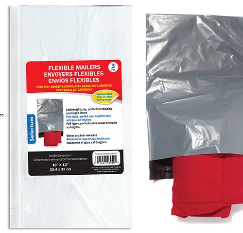 poly flexible mailers 10x13" 3pc/pkg
