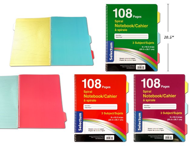 coil ex. book (108 pgs) colour sheets 8x10.5" coil ex. book (108 pgs) colour sheets 8x10.5"