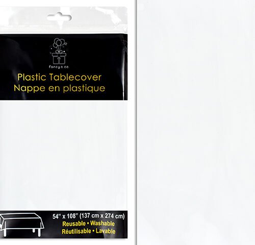 white table cover 54x108"