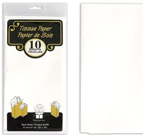 tissue paper white 20x20" (pk10)