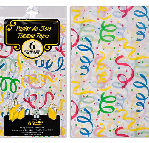 confetti tissue paper (pk/6)