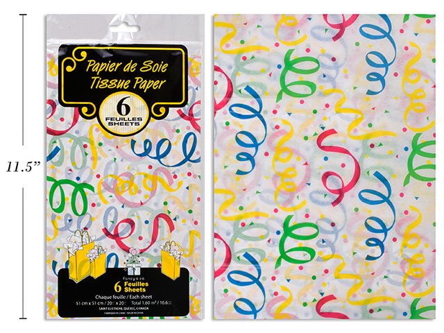 confetti tissue paper (pk/6) confetti tissue paper (pk/6)