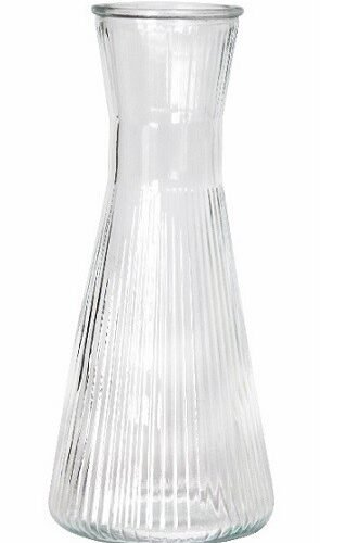 1 litre decanter glass ribbed