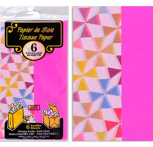 6 tissues (2 printed retro & 4 regular)